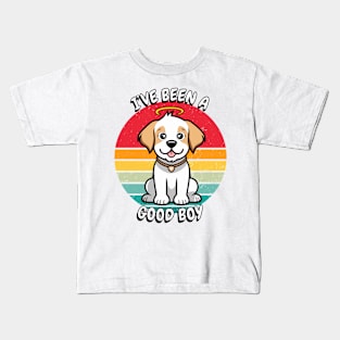 Cute Happy Dog is a Good Boy Kids T-Shirt